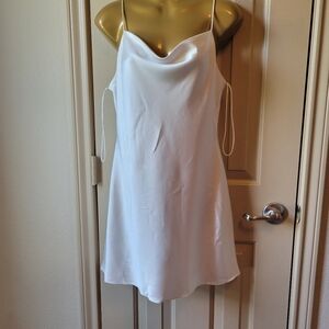 Alice + Olivia Off-White Mini Dress with Spaghetti Straps